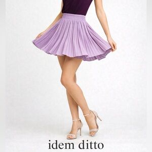 Idem Ditto,Lavender Fields Skort,Satin Lined,Elastic Pleated,Excellt Cond,Size S